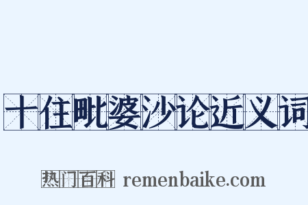 十住毗婆沙论近义词是什么意思的图片